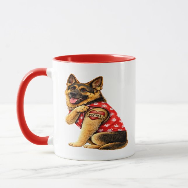 German Shepherd Mom Tattoo Mug (Left)