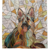 German Shepherd - Mosaic Art