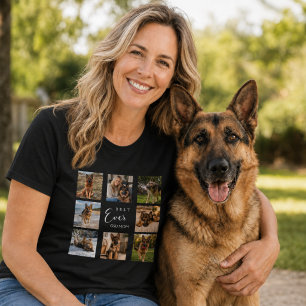 German Shepherd Mother GSD mum photo collage black T-Shirt