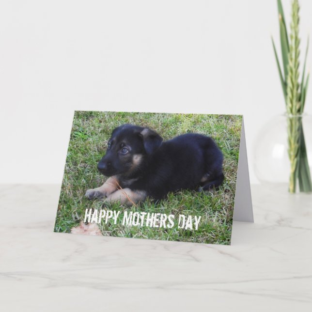 German Shepherd: Mothers Day Card (Front)