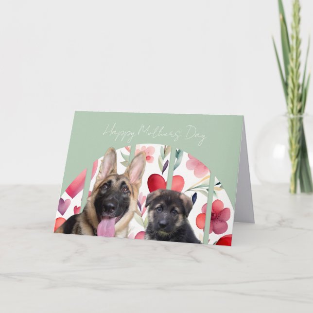 German Shepherd: Mothers Day Card (Front)