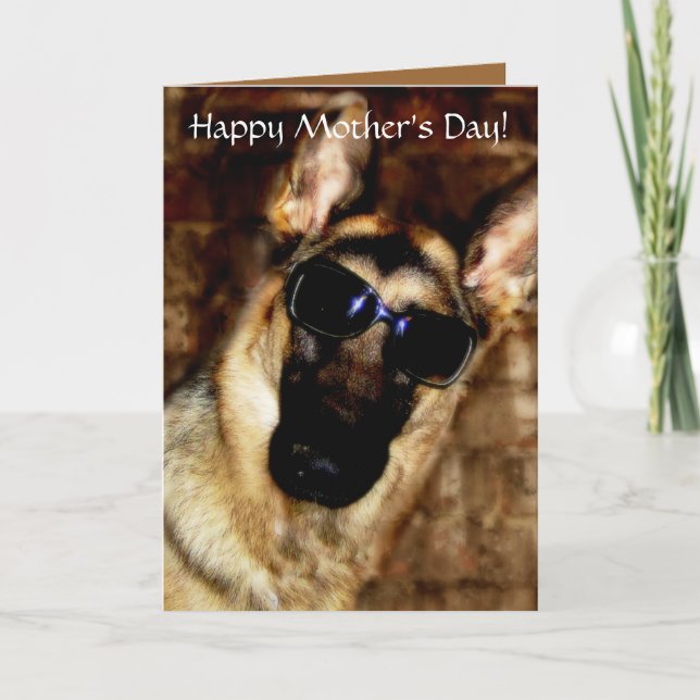 German Shepherd Mother's Day Card (Front)