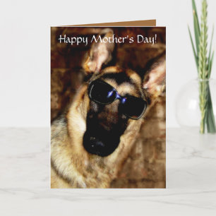 German Shepherd Mother's Day Card