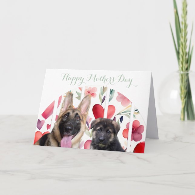 German Shepherd: Mothers Day Card (Front)