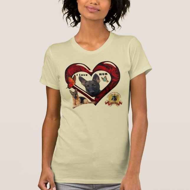 German Shepherd Mothers Day T-Shirt (Front)