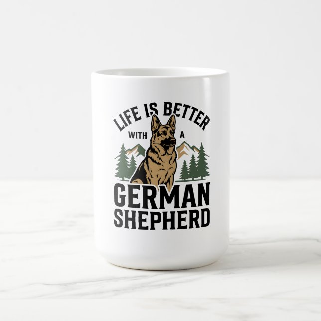 German Shepherd Mountain Crest Coffee Mug (Center)