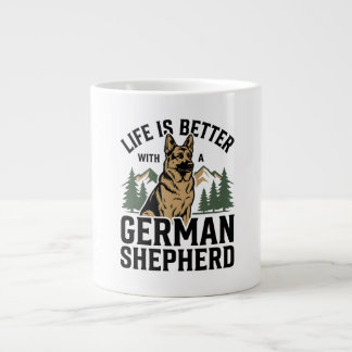 German Shepherd Mountain Crest Large Coffee Mug