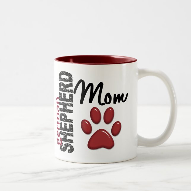 German Shepherd Mum 2 Two-Tone Coffee Mug (Right)