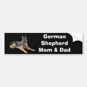 German Shepherd Mum and Dad Bumper Sticker
