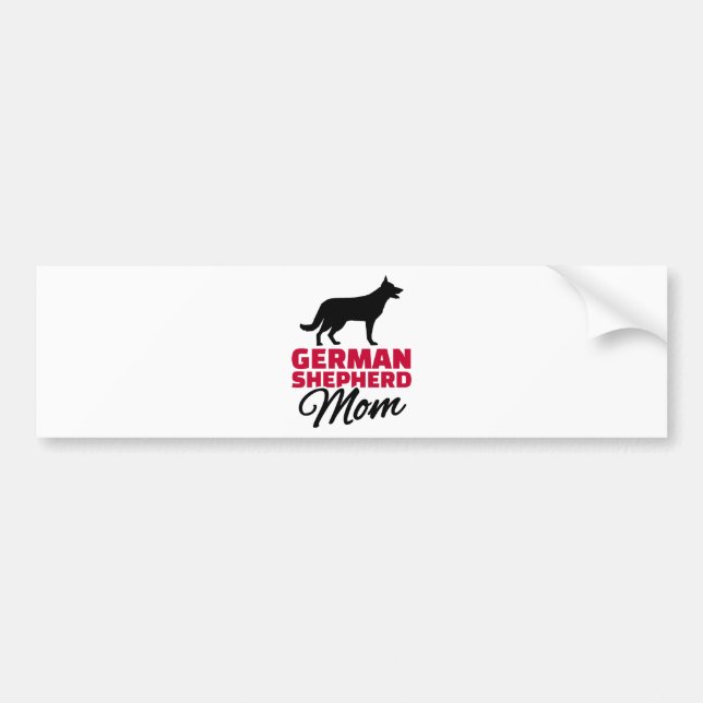 German shepherd Mum Bumper Sticker (Front)