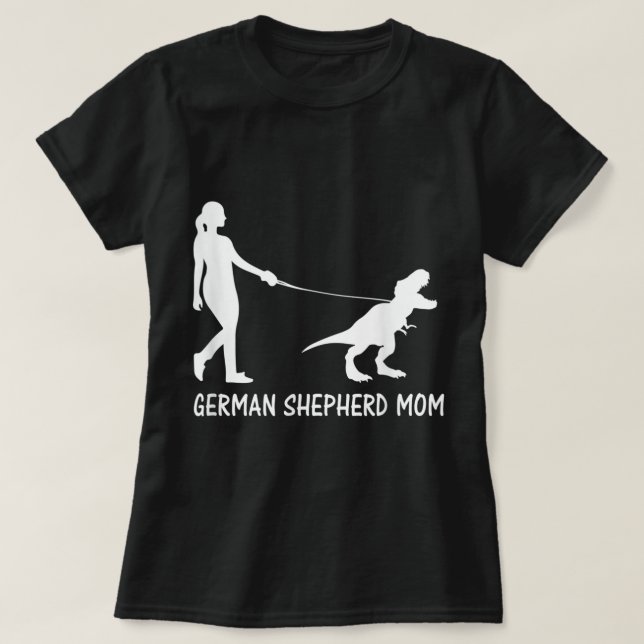 German Shepherd Mum Dinosaur GSD Owners Trex Women T-Shirt (Design Front)