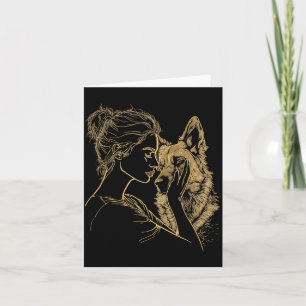 German Shepherd Mum Dog Art Lover Mothers Day Card