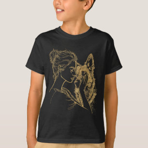 German Shepherd Mum Dog Art Lover Mothers Day T-Shirt