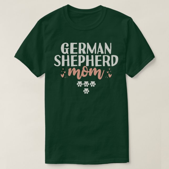 German Shepherd Mum Gift T-Shirt (Design Front)