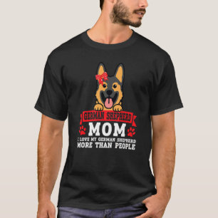 German Shepherd Mum I Love Dog Pet Owner T-Shirt