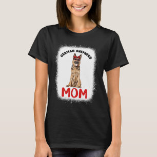 German Shepherd Mum Mama Dog Owner Bleached Women T-Shirt