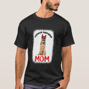 German Shepherd Mum Mama Dog Owner Bleached Women T-Shirt