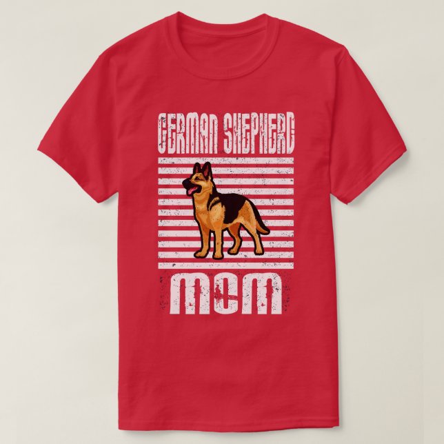 German Shepherd Mum Proud Dogs T-Shirt (Design Front)