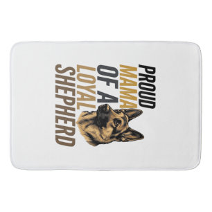 German Shepherd Mum Shirt Vintage Dog Mama Graphic Bath Mat