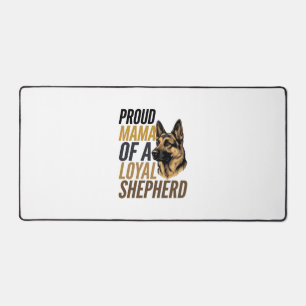 German Shepherd Mum Shirt Vintage Dog Mama Graphic Desk Mat