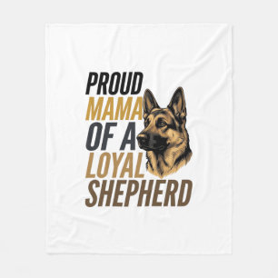 German Shepherd Mum Shirt Vintage Dog Mama Graphic Fleece Blanket
