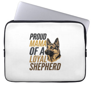 German Shepherd Mum Shirt Vintage Dog Mama Graphic Laptop Sleeve