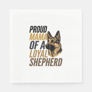 German Shepherd Mum Shirt Vintage Dog Mama Graphic Napkin