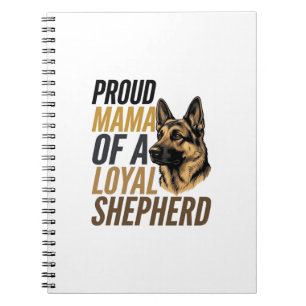 German Shepherd Mum Shirt Vintage Dog Mama Graphic Notebook