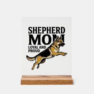 German Shepherd Mum Shirt Vintage Engraving Dog Lo Acrylic Sign