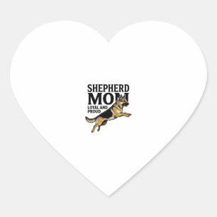 German Shepherd Mum Shirt Vintage Engraving Dog Lo Heart Sticker