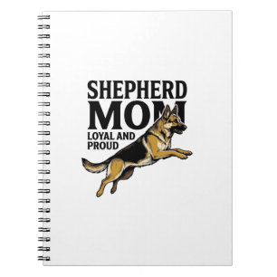 German Shepherd Mum Shirt Vintage Engraving Dog Lo Notebook