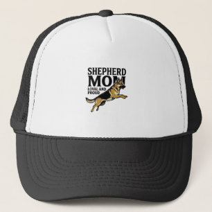 German Shepherd Mum Shirt Vintage Engraving Dog Lo Trucker Hat