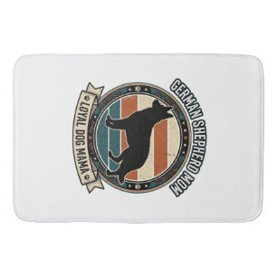 German Shepherd Mum Vintage Dog Lover Tee_1 Bath Mat