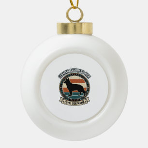German Shepherd Mum Vintage Dog Lover Tee_1 Ceramic Ball Christmas Ornament