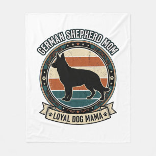 German Shepherd Mum Vintage Dog Lover Tee_1 Fleece Blanket
