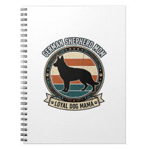 German Shepherd Mum Vintage Dog Lover Tee_1 Notebook