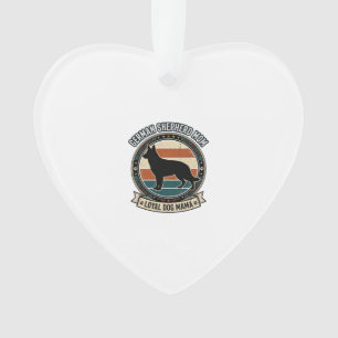 German Shepherd Mum Vintage Dog Lover Tee_1 Ornament