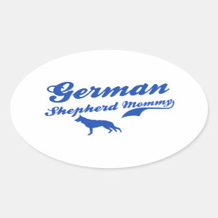 German Shepherd Mummy Oval Sticker