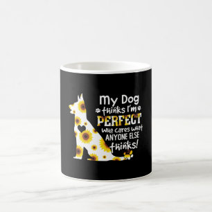 German Shepherd My Dog Thinks I'm Perfect Pet Paws Coffee Mug