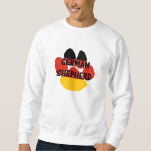 german shepherd name paw germany-flag paw sweatshirt