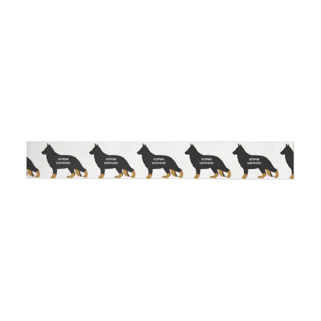 German Shepherd name silo bi colour Wraparound Address Label (Individual)
