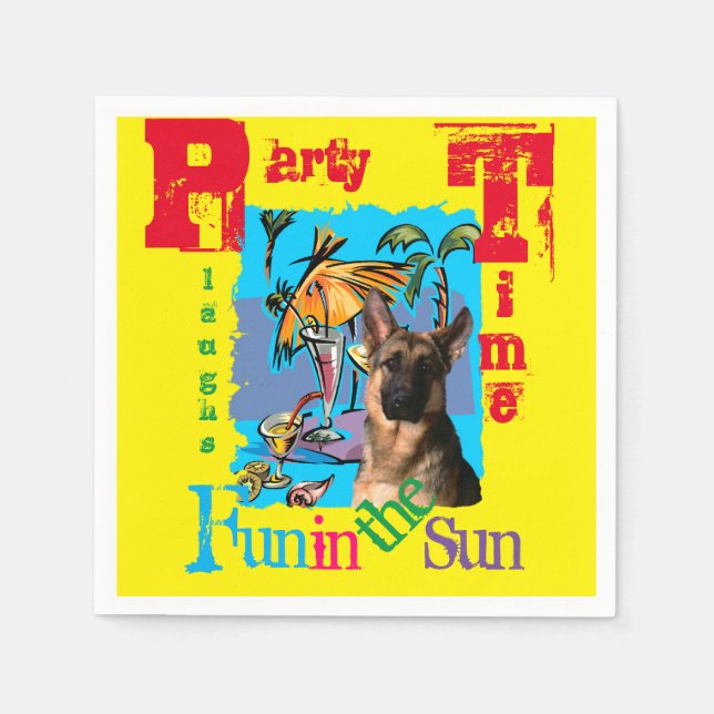 German Shepherd Napkin (Front)