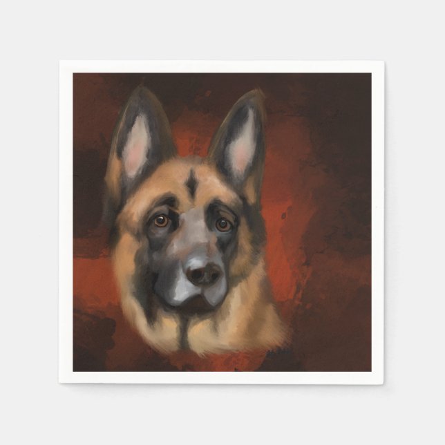 GERMAN SHEPHERD    NAPKIN (Front)