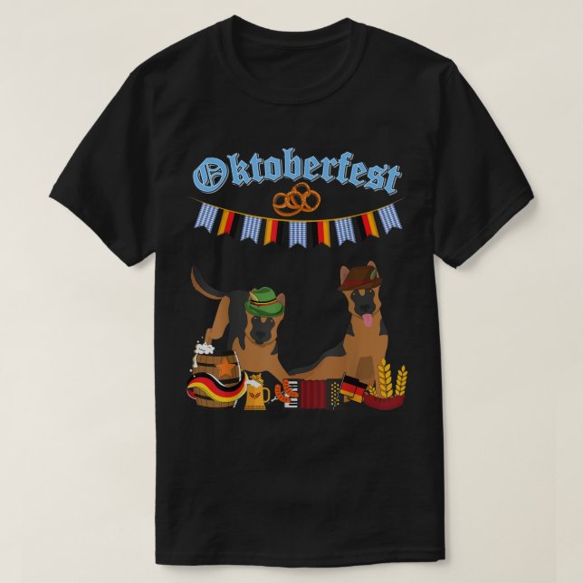 German Shepherd Oktoberfest T-Shirt (Design Front)