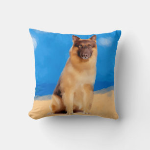 German Shepherd On Beach Cushion