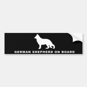 german shepherd on board bumper sticker