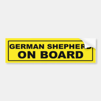 German Shepherd on Board Bumper Sticker