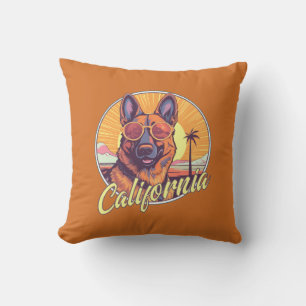 German Shepherd on the Beach Cushion
