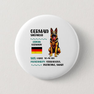 German Shepherd Origin Funny German Shepherd Lover 6 Cm Round Badge