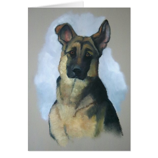 German Shepherd: Original Pastel Painting (Front)